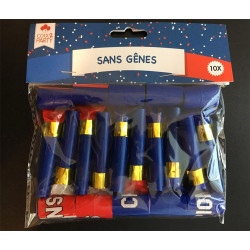 Lot de 10 Sans Gênes ''Bleu Blanc Rouge''