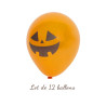 Lots de 12 ballons ''Citrouille'' - Halloween