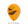 Lots de 12 ballons ''Chauve Souris'' - Halloween
