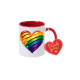 Mug Rainbow Coeur ''Thank You''