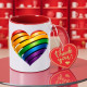 Mug Rainbow Coeur ''Thank You''